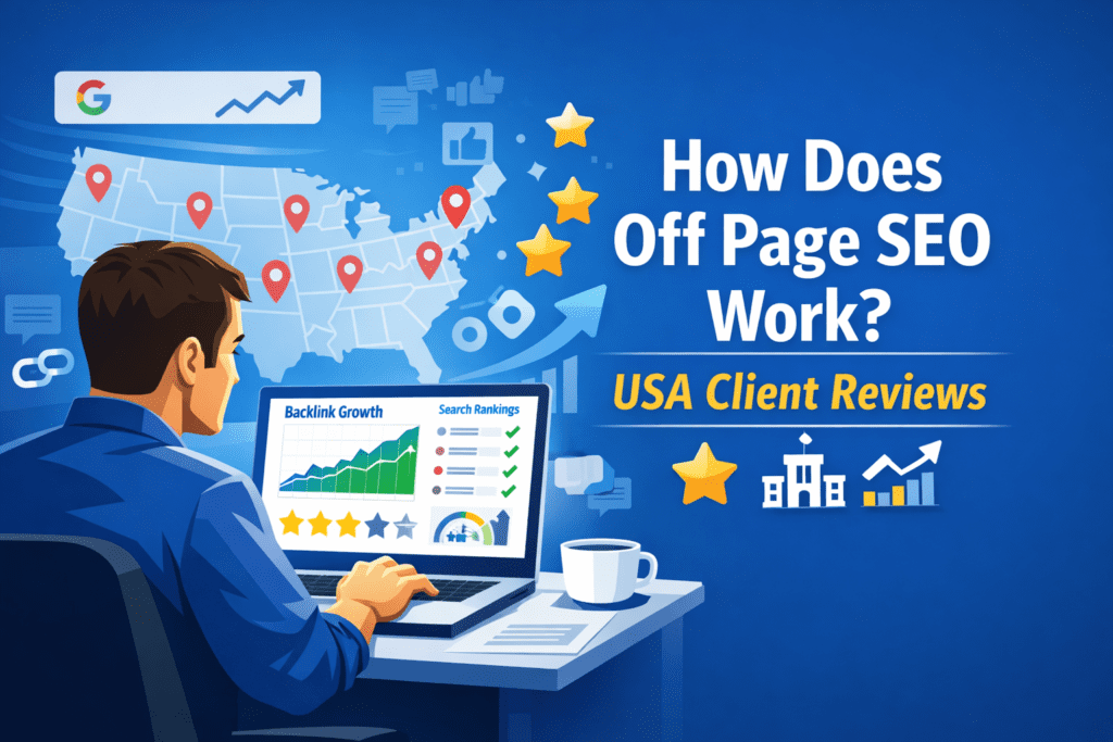 how does off page seo work for usa businesses with client reviews