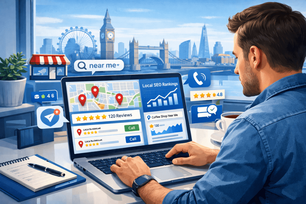 Why local SEO is important for small business in the UK showing Google Maps results