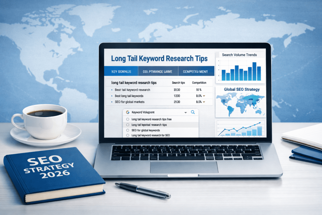 USA Free Long Tail Keyword Research Review — New York, NY 1 Long tail keyword research tips dashboard showing USA local SEO strategy and keyword analytics